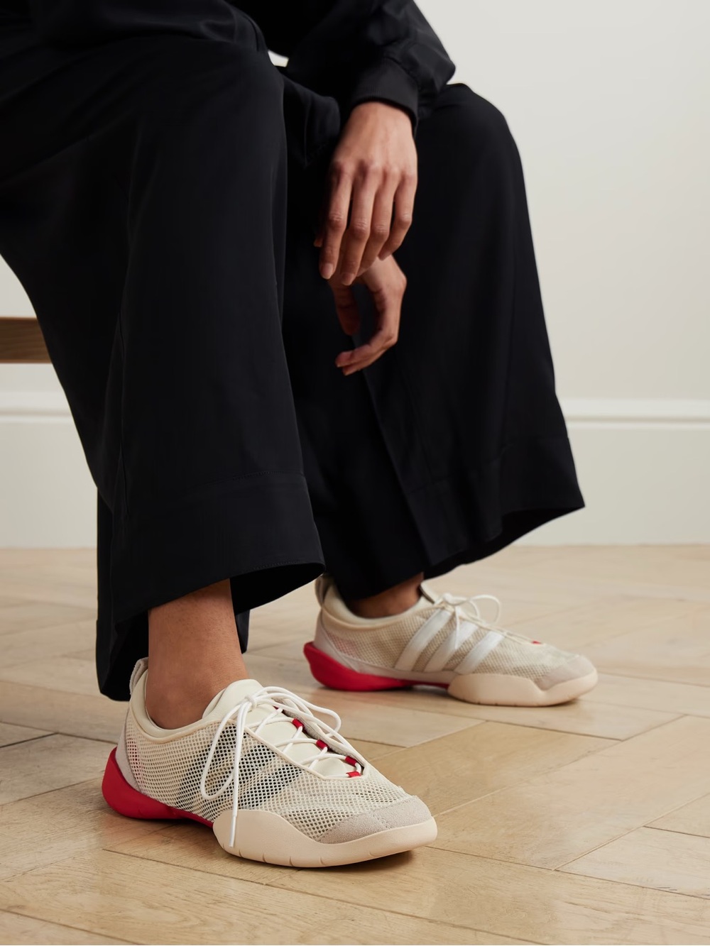 SEND OFFERS; Adidas x Y-3 Regu Suede and Leather-Trimmed Mesh Sneakers!